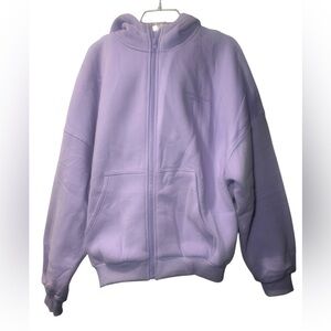 Comfrt Limited PastelEdition Lavender Zip Up Hoodie Oversized Medium New